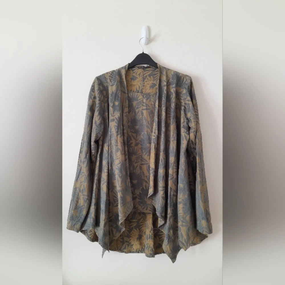 Grizas S UK 10 Cotton Silk Green Floral Layered Top - Picture 5 of 9